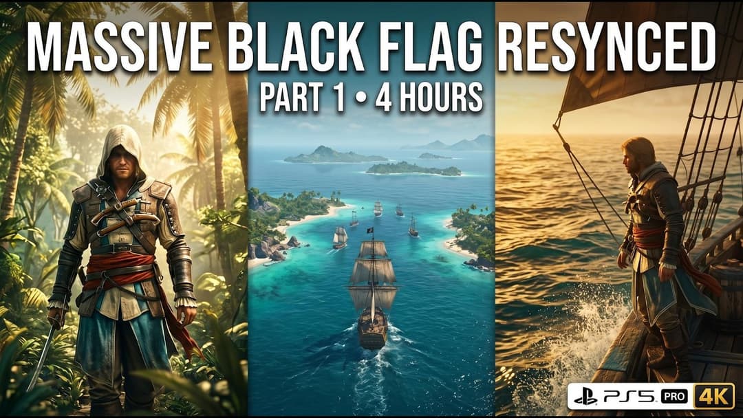 Wyciekło prawie 4 godziny rozgrywki z Assassin’s Creed Black Flag Resynced — gameplay trafił już na YouTube