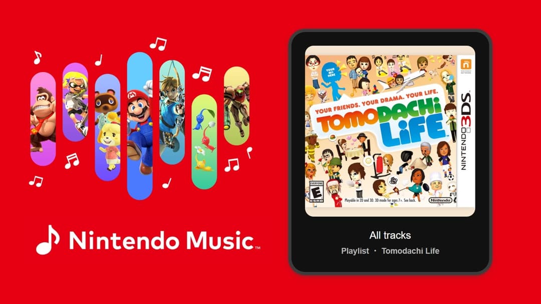 Nintendo Music dodaje ścieżkę dźwiękową Tomodachi Life — 210 utworów dla subskrybentów Nintendo Switch Online