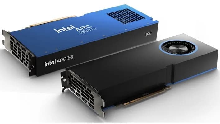 Intel Arc Pro B70 i B65 wchodzą na scenę — a B70 od razu celuje w zawodowców